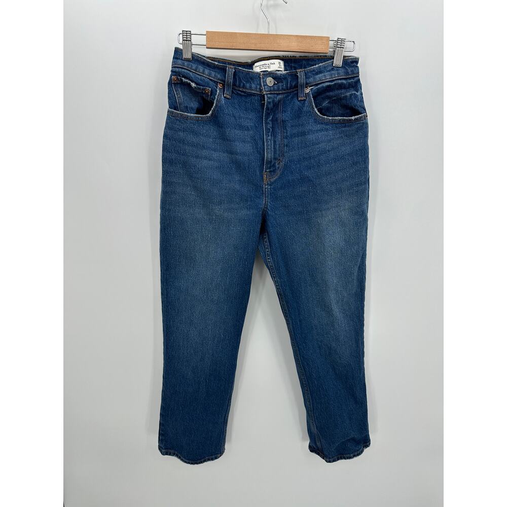 Abercrombie & Fitch 90s Straight Ultra High Rise Curve Love Jeans Blue 28 6XS